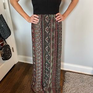Geometric print, maxi